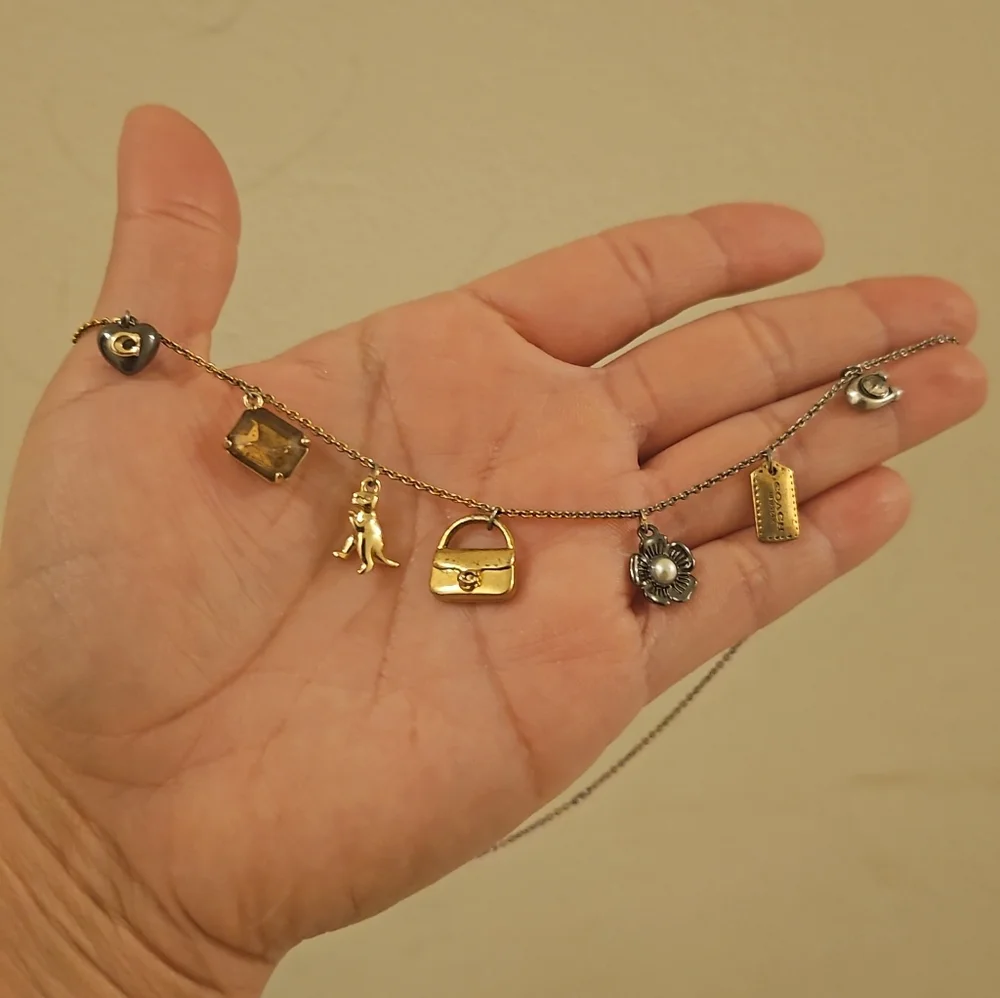 Coach Tabby Charm Necklace Gold - Picture 2 of 2